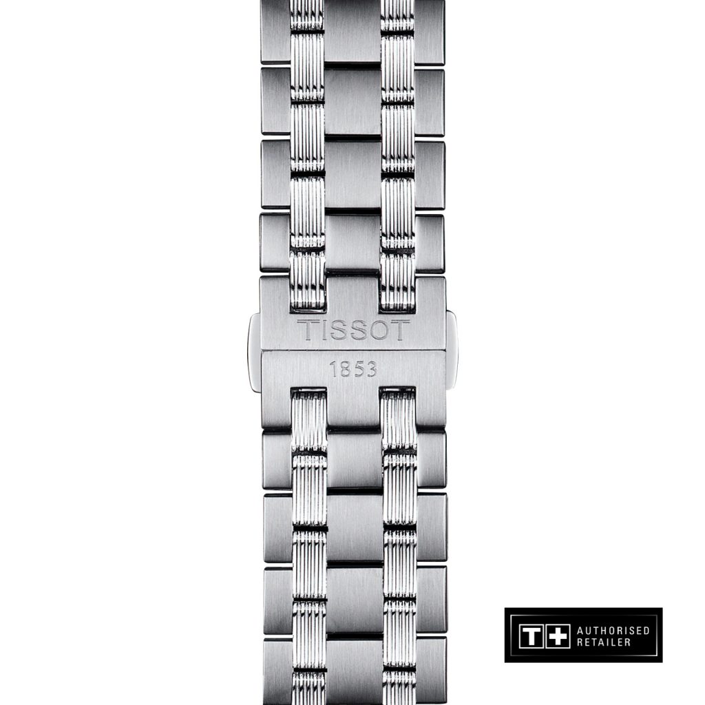 Tissot T Classic T One Automatic Grey Dial Silver Steel Strap Watch For Men - T038.430.11.067.00