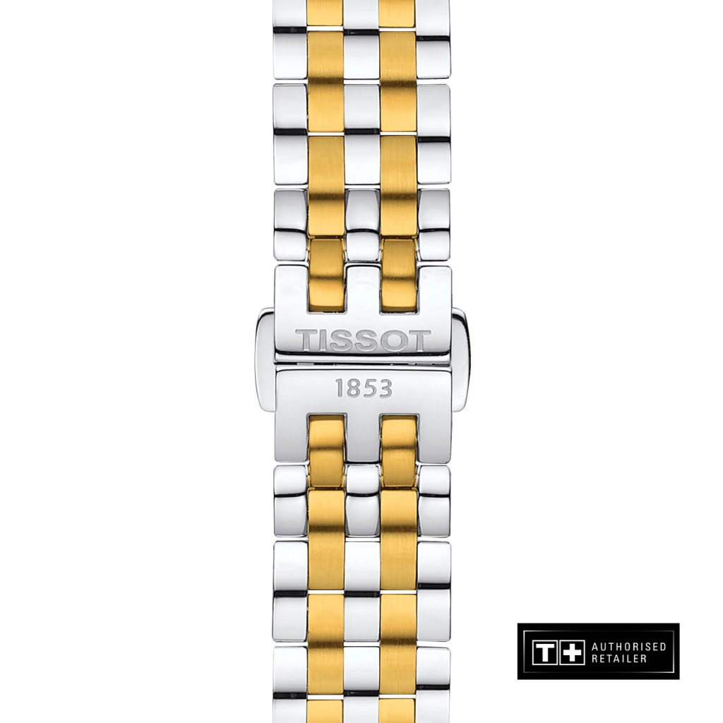 Tissot T Classic Bridgeport Black Dial Silver Steel Strap Watch For Men - T097.410.11.058.00